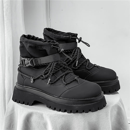 Damen gefütterte Winterstiefel mit rutschfester Profilsohle und verstellbarem Schaft R&B