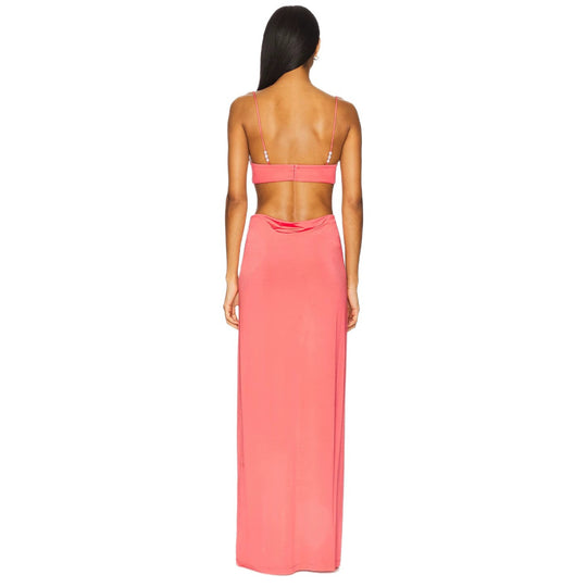 Damen nan Maxikleid mit Bustier-Cups, seitlichen Cut-Outs und feinen Spaghettiträgern R&B
