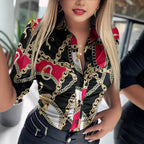 Damen modisches Denim-Oberteil mit kreativen Patchwork-Mustern R&B