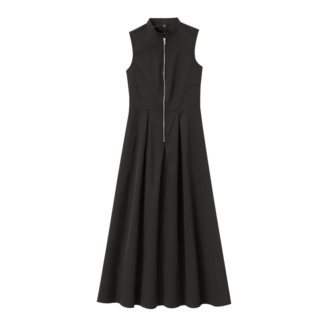 R&B | Ärmelloses Taillenkleid mit Rundhalsausschnitt