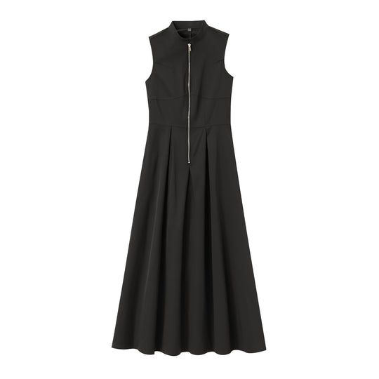 R&B | Ärmelloses Taillenkleid mit Rundhalsausschnitt