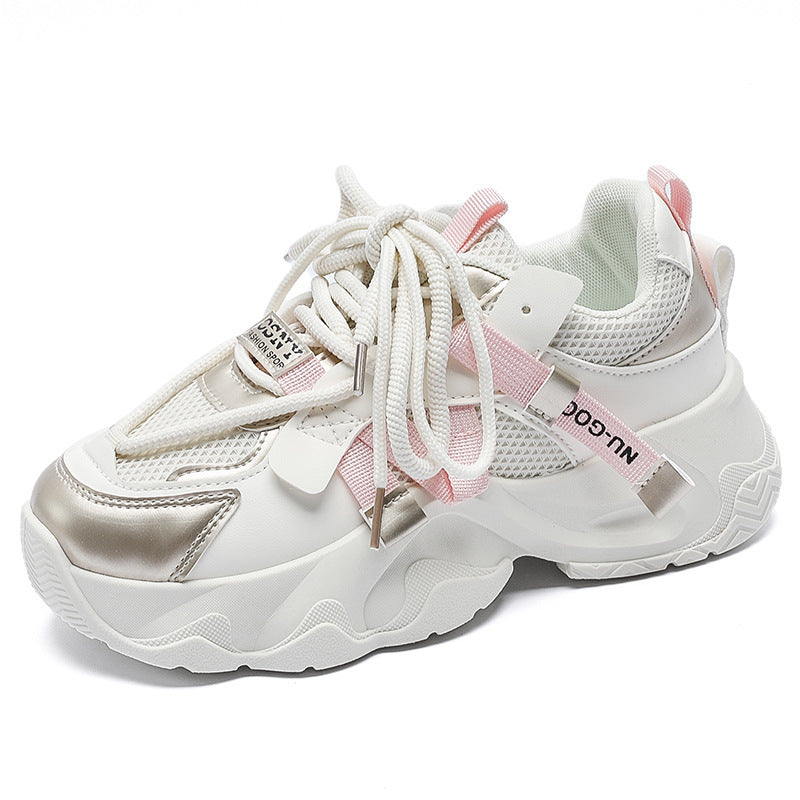 Damen Sportliche Chunky Sneakers mit atmungsaktivem Mesh und modischen Akzenten R&B