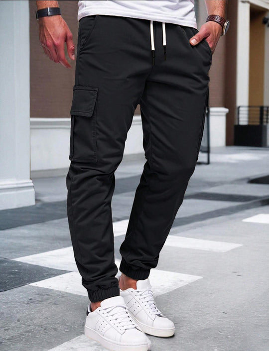Herren Cargo-Hose mit elastischem Bund und multifunktionalen Taschen R&B