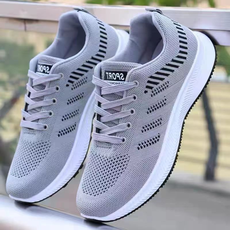 Damen Sportliche Schnür-Sneakers mit atmungsaktiver Mesh-Oberfläche und dämpfender Sohle R&B