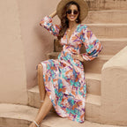 Damen Midikleid mit verspieltem Muster R&B