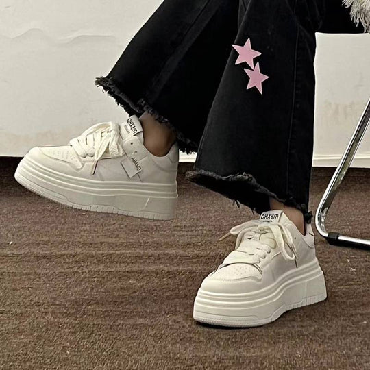 Damen Plattform-Sneaker mit dämpfender Laufsohle und eleganter Schnürung R&B