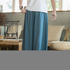 Herren Lässige und elegante Palazzo-Hose mit dekorativem Gürtel