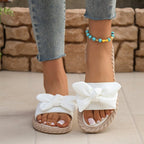 Damen modische Espadrilles mit dekorativem Schleifen-Detail R&B
