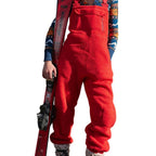 Damen Flauschiger Overall mit verstellbaren Trägern und Eingrifftaschen R&B