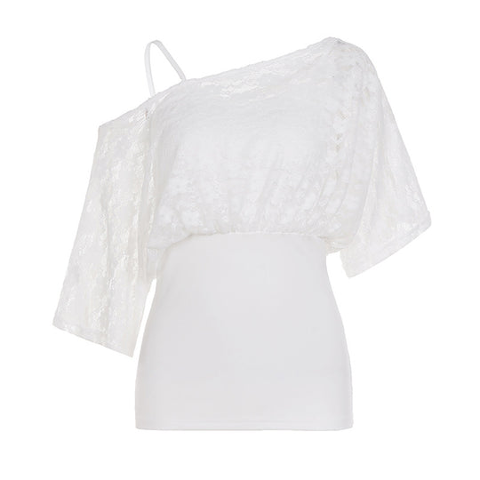 Damen Spitzenshirt mit figurbetontem Unterteil R&B