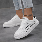 Herren nan niedrig geschnittener Kunstleder-Sneaker mit stoßdämpfender Leichtschaumsohle und gepolstertem Fersenpolster R&B