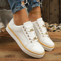 Damen Sneakers mit goldenen Akzenten R&B
