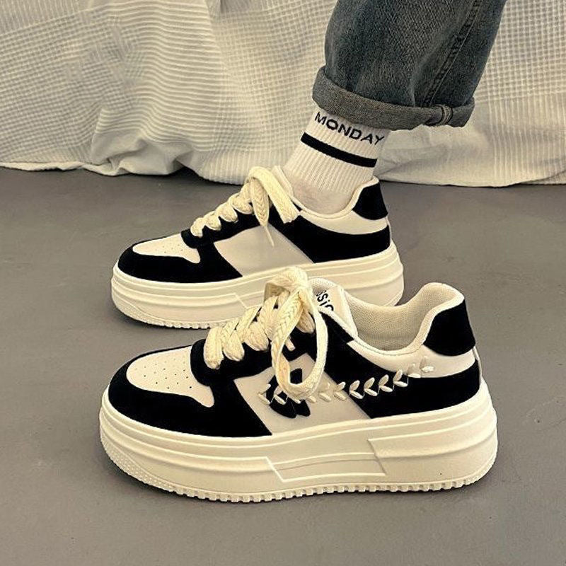 Damen Chunky Sneakers mit stabiler Plattform und modischem Obermaterial R&B
