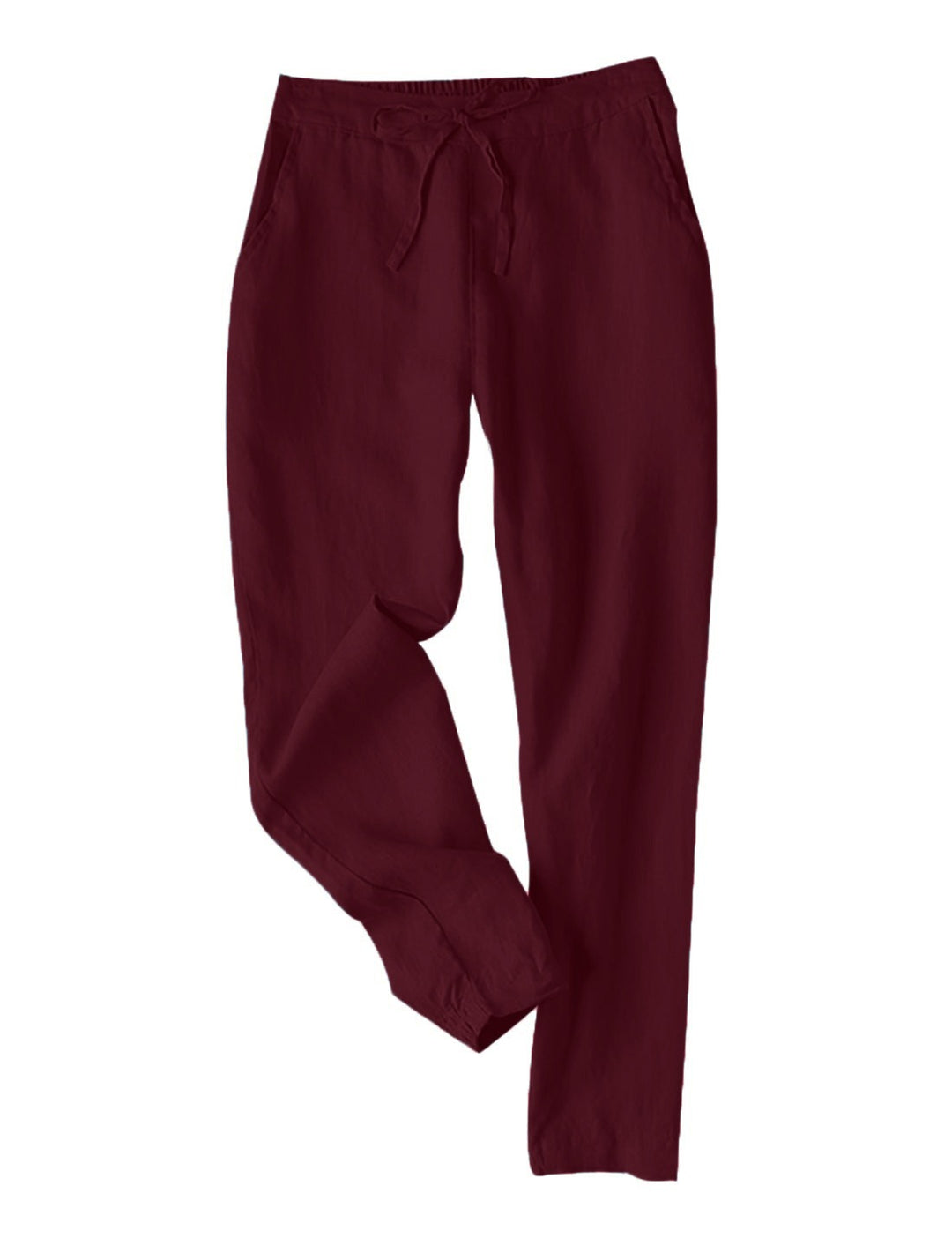 Damen Leichte Chinohose aus atmungsaktivem Leinenmix mit verstellbarem Bund R&B