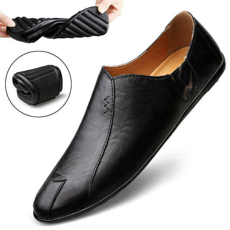 Damen bequeme Lederclogs R&B