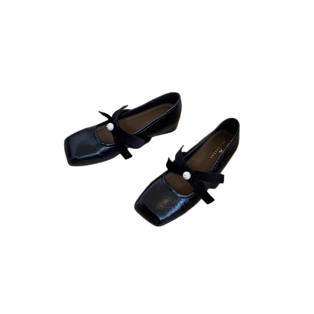 Damen Elegante Slipper mit eleganter Schleife und Perl-Details R&B