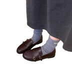 Damen Elegante Mokassins mit modischer Schnallenverzierung R&B