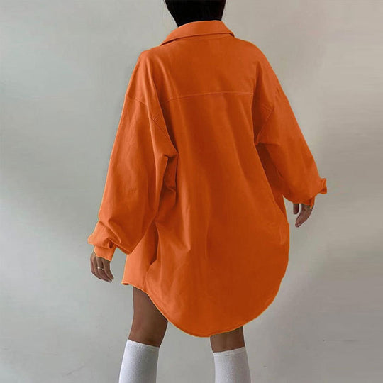 Damen lässiges Sweat-Outfit mit oversize Jacke und Shorts R&B