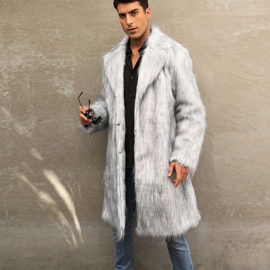 Herren Langhaarmantel R&B