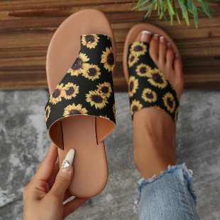 Damen Zehentrenner-Sandalen mit modischem Denim-Design und komfortablem Fußbett R&B