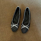 Damen Ballerinas mit klassischem Punktedesign und flexiblem Komfortfußbett R&B