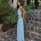 Damen Zweiteiliges Maxikleid mit raffiniertem Oberteil R&B