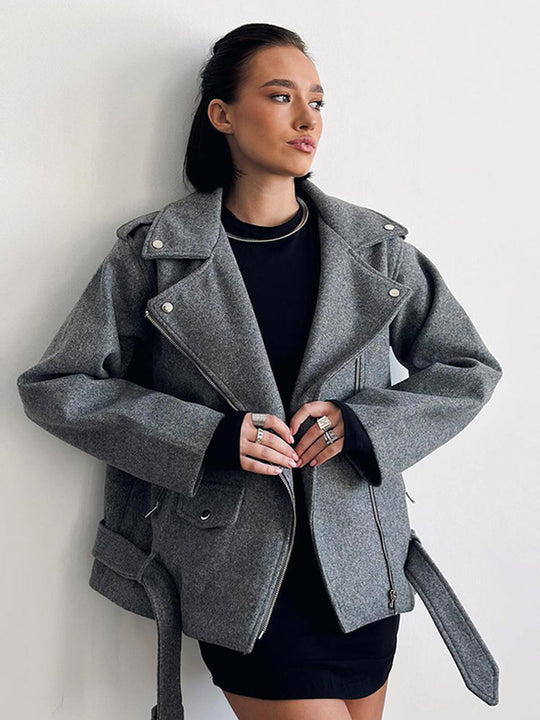 Damen Modische Oversized Jacke R&B
