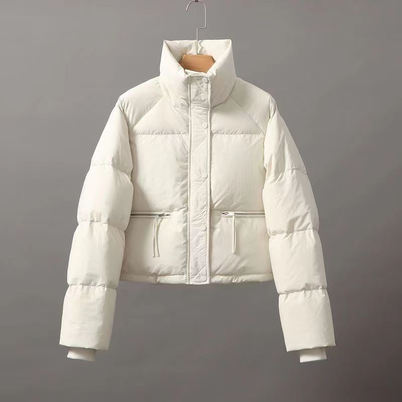 Damen gesteppte Winterjacke mit hohem Kragen und praktischen Taschen R&B
