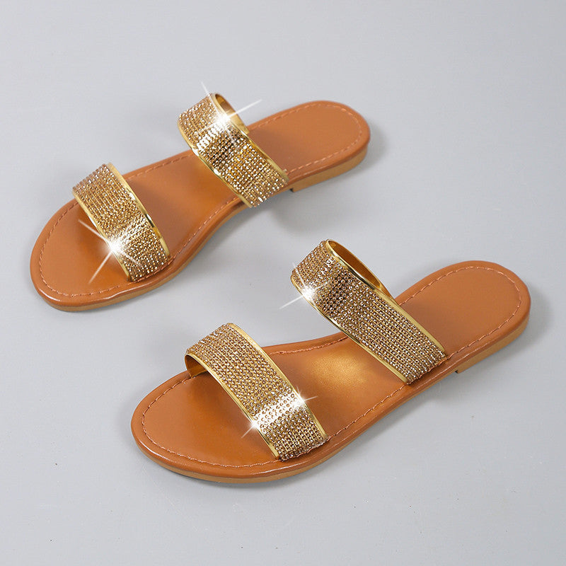 Damen Glitzernde Riemchen-Sandalen mit elegantem Design und komfortablem Fußbett R&B
