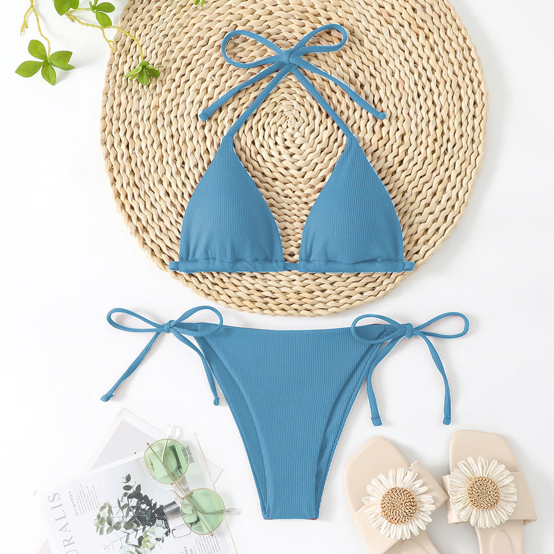 Damen Triangel-Bikini mit verstellbaren Schleifen R&B