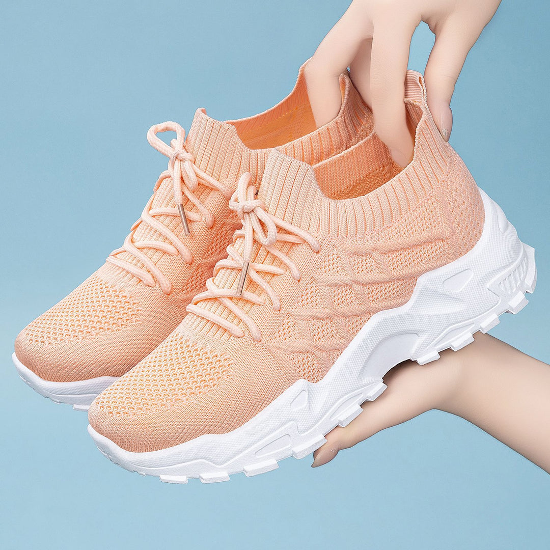 Damen Luftige High-Performance Laufschuhe mit elastischem Strickdesign R&B