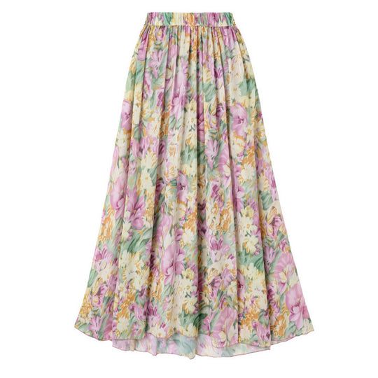 Damen Einseitiger Badeanzug mit floralen Mustern und glamouröse Kette R&B