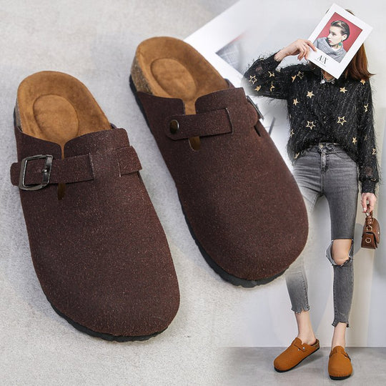 Damen Bequeme Clogs mit verstellbarem Riemen und anatomischem Fußbett R&B