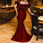 Damen Abendkleid mit voluminösem Rüschensaum R&B