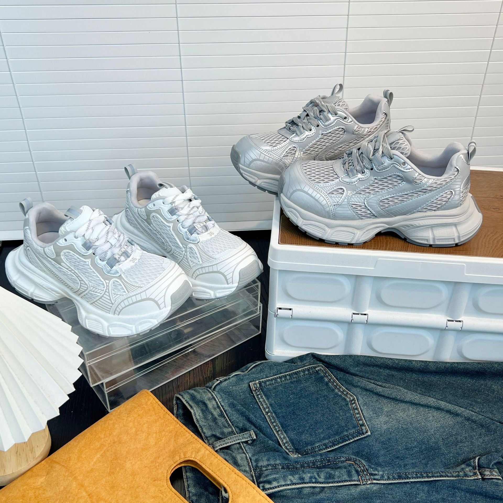 Damen Sportliche Lauf-Sneaker mit atmungsaktivem Obermaterial und gepolsterter Innensohle R&B