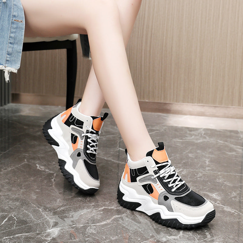 Damen sportliche High-Top Sneakers mit starkem Dämpfungssystem und strapazierfähigem Obermaterial R&B