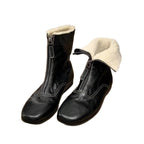 Damen gefütterte Winterstiefel mit modischem Reißverschluss und kuscheligem Kragen R&B