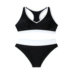 Damen Sportlicher Bikini mit hoch tailliertem Schnitt R&B