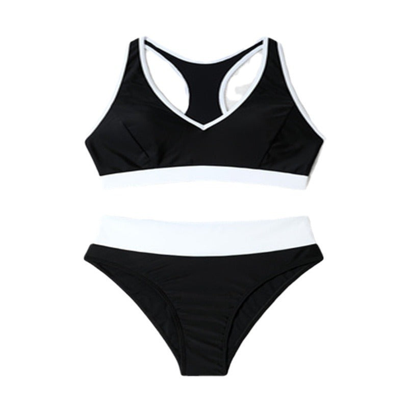 Damen Sportlicher Bikini mit hoch tailliertem Schnitt R&B