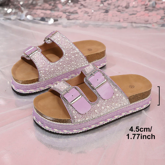 Damen Plateausandalen mit dekorativem Riemendesign und ergonomischem Fußbett R&B