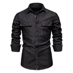 Herren Jeanshemd