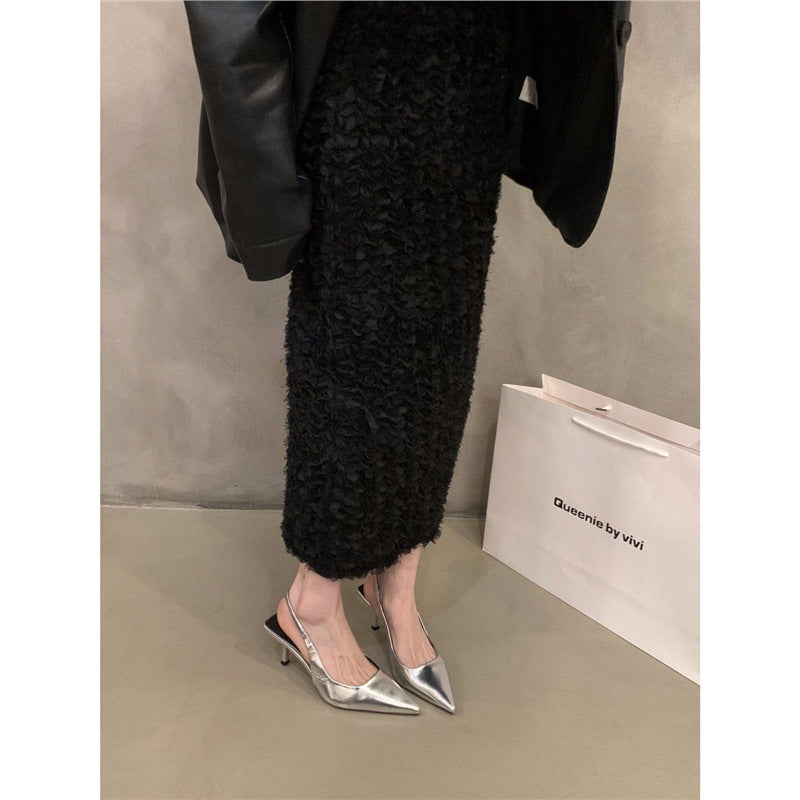 Damen elegante Slingback-Pumps mit schickem Metallic-Finish R&B