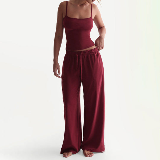 Damen Legere Lounge-Hose und Top Set R&B