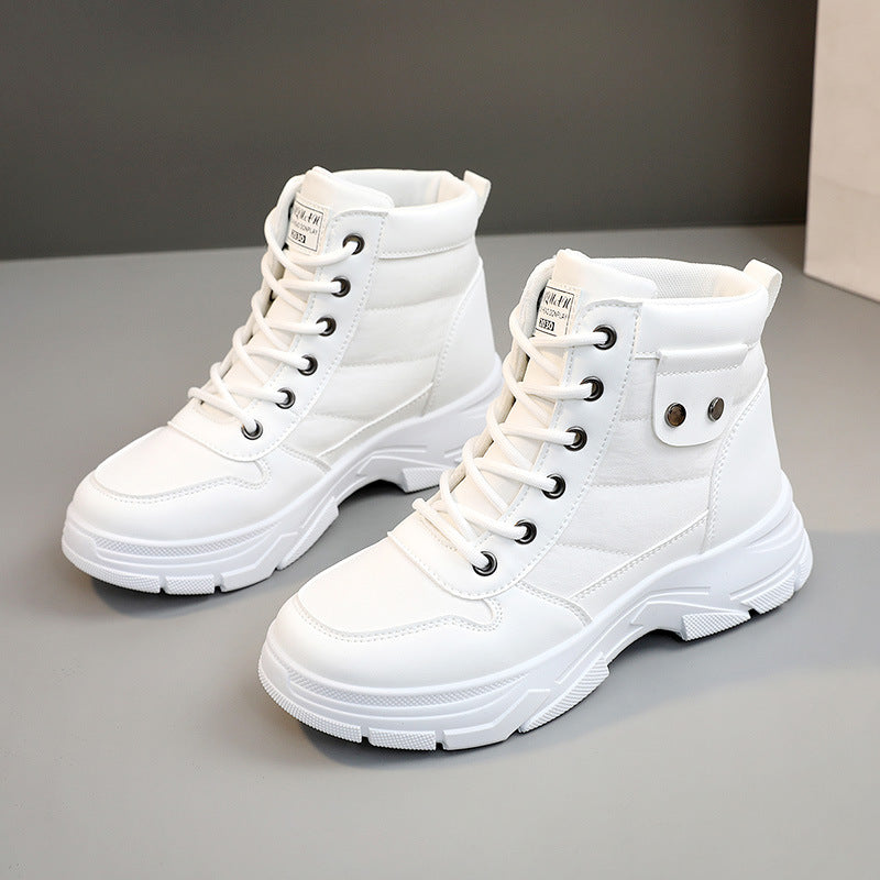 Damen modische High-Top Sneakers mit dämpfendem Profil und verstärktem Kragen R&B