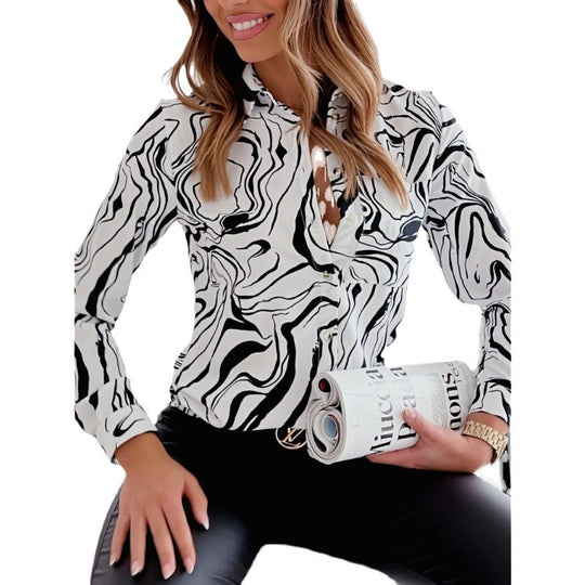 Damen Bluse mit filigranem Paisleymuster und eleganter Knopfleiste R&B