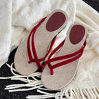 Damen Trendige Zehentrenner-Sandalen mit geflochtenem Riemendesign R&B
