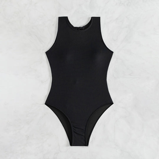 Damen Einteiliger Badeanzug mit hochgeschlossenem Schnitt und sportlicher Passform R&B