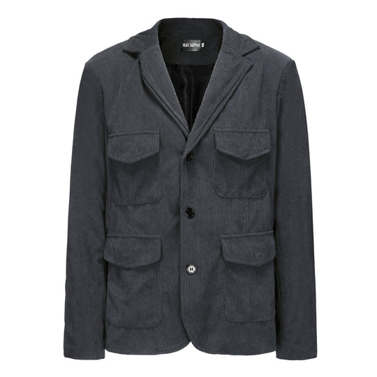 Damen lässige Cordjacke mit aufgesetzten Taschen R&B