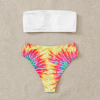 Damen Bikini-Set mit trendigem Bandeau-Oberteil und hohem Taillenschnitt R&B