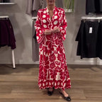 Damen Maxikleid mit floralem Muster und weitem Schnitt R&B